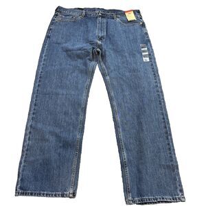 NEW Levis 505 Men's Regular Fit Jeans Blue Denim 42x32 Brand New